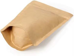 Bolsa de café de papel Kraft Lingjie, bolsa de papel de aluminio, bolsa de café de fondo plano con válvula de bloqueo de cremallera de fondo redondo - Product Image 4