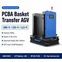 Nouveau Convoyeur à Bande Intelligente AGV avec Navigation SLAM par Code QR, Robot Personnalisé pour le Chargement/Déchargement de Racks de PCB, Construction Métallique en Acier