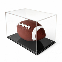 Vitrine personnalisée en acrylique pour objets sportifs, présentoir transparent anti-poussière pour articles de collection de football, boîte de présentation sur mesure