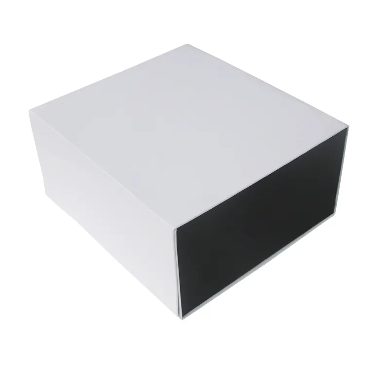 Caja de regalo con impresión de logotipo personalizado de fábrica, plegable, de logística magnética, con menos espacio