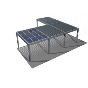 Pergola en aluminium avec panneaux solaires photovoltaïques pour l'extérieur - Product Image 1