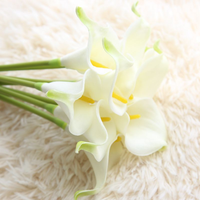 Lys calla blancs de haute qualité décoratif Real Touch blanc mariage décoration de la maison Pu fleurs artificielles Calla Lily