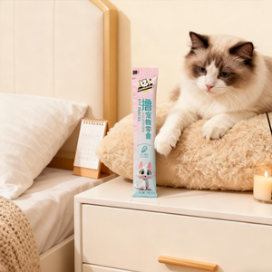 Bestseller Katzen-Leckerlis Nährstoffreich Natürlich Hoher Proteingehalt 12g-16g Hühnchen Meeresfrüchte Lachs Thunfisch Kabeljau Katzen-Leckerlis-Streifen - Product Image 1