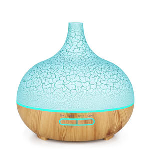 Onion Head Wood Grain Aroma <b>Diffuser</b> 400ml Remote Control Humidifier Essential <b>Oil</b> Atomizer For Home Use - Product Image 4