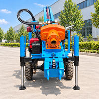 Mini foreuse de puits d’eau montée sur tricycle, machine portable diesel de forage de puits d’eau pour l’approvisionnement rural