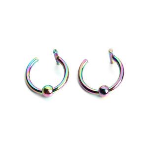Zs — anneau pour Faux nez en acier chirurgical, <span class=keywords><strong>Piercing</strong></span>, pour lèvres, nez, oreilles, <span class=keywords><strong>Tragus</strong></span>, bijoux, Clip à lèvres, 316L - Product Image 4