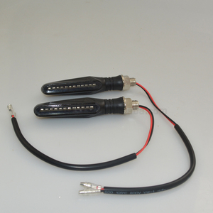Ambre 12V 12 Led Universal Motorcycle Rear Brake Lamp Turn Signal Light LED Flashing Flowing Turn Signal Light for - Product Image 3