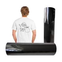 Haute qualité 50 mètres PU Textiles vinyle presse à chaud Film faible fer sur vidéo Flex pour bricolage bébé t-shirts transfert de chaleur vinyle