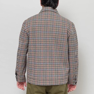Custom Houndstooth Check Jacket Boxy Fit Classic Collar Zip-through Fully Lined Straight Hem Three-pockets for Everyday comfort - Product Image 3
