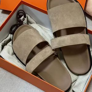 2025 New Men's Genuine Leather Flat <b>Shoes</b> Sandals Slippers Trendy Women Casual Walking Style <b>Shoes</b> Outdoor Beach Slides Slippers - Product Image 2