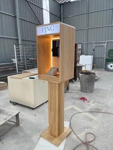 Cabina Telefonica per Matrimoni con Luce LED e Audio, NOVITÀ, Colore Beige, per <span class=keywords><strong>Libro</strong></span> degli Ospiti - Product Image 4