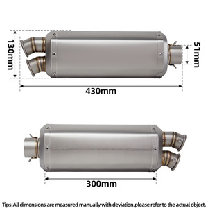 Sistema de Escape Completo Modificado para Motocicleta, Kit de Escape de Acero Inoxidable, Tubo de Enlace Medio Delantero, Silenciador AKRA S9 con DB Killer para CFMOTO 450MT - Product Image 4