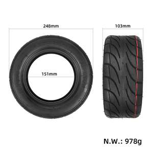 Neumático sin cámara 10*4.00-6 para Citycoco Scooter, Go Karts, ATV, Quad Bike MX60, 10X4.00-6, neumático para mini motocicleta, neumático de vacío para ciudad y carretera. - Product Image 1