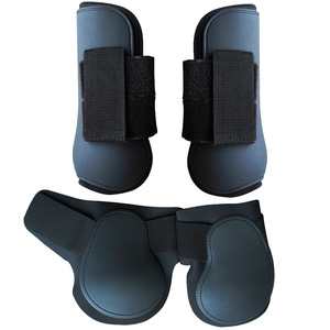 Guprotège-tendons pour cheval réglables, bottes protège-tendons en coque PU, pour pattes de cheval avant et arrière - Product Image 3