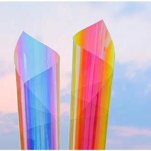 Film adhésif PET arc-en-ciel coloré pour vitres, effet dichroïque, avec isolation thermique et protection UV pour la décoration des bureaux et des bâtiments - Product Image 4
