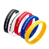 Bracelets en silicone personnalisés avec slogan motivant, bracelets en caoutchouc avec texte personnalisé pour cadeaux souvenirs