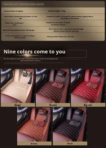 Alfombrillas de Coche de 3 Piezas Hechas a Medida, Ecológicas, de Cuero, Antideslizantes, Impermeables, Fáciles de Limpiar, para el Lado del Conductor, Modernas - Product Image 3