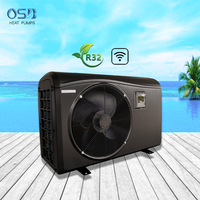Pompe à chaleur pour piscine à source d'air R32, armoire en acier galvanisé, compresseur rotatif, chauffe-eau pour spa, pour usage extérieur et hôtelier