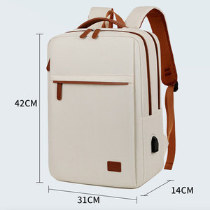 Custom Large Travel <b>Laptop</b> <b>Backpack</b> Waterproof Anti-theft Usb Charging Port Geometric Pattern Pu Polyester Lining <b>Backpack</b> - Product Image 2