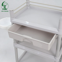 Chariot de Salon Jincheng à 3 Niveaux en Plastique ABS avec 4 Roues Pivotantes, Design Moderne, Paniers de Rangement Mobiles pour Salon de Beauté