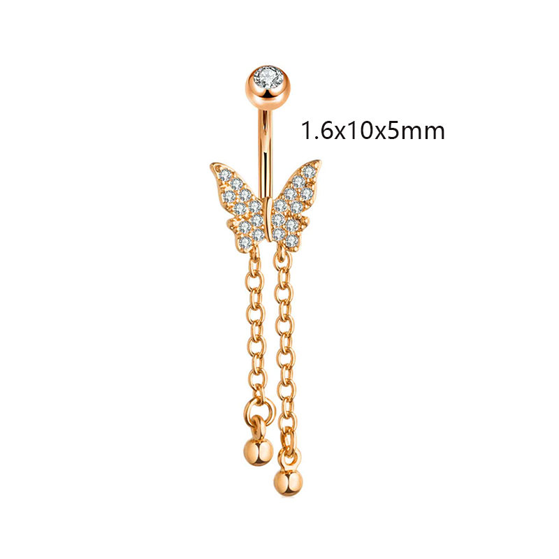 rose gold Belly ring