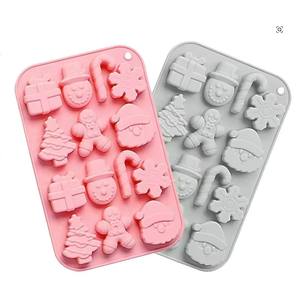 Molde de Silicona con Temática Navideña para Dulces DIY, Herramienta Multiusos para Hornear y Decorar Chocolate, Pasteles, Pudin y Postres - Product Image 1