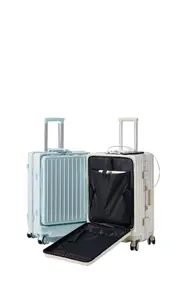 Dessin animé 24 "roues japonaises sac porte-passeport en cuir Pu et ensemble d'étiquettes de bagage ouverture avant valise ABS