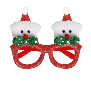 Costume Eyeglasses for Christmas Party Christmas Decor Supplies Glasses Glitter Party Glasses Decorations