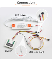 Interruptor Táctil Inteligente Shinechip de 12V 5A 60W para Espejo, Ultrafino de 8mm, Control Único, Sensor de Atenuación para Baño, IP65, Material ABS