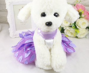 Хит продаж, дизайнерская юбка с блестящими листьями, Милое Свадебное платье для собаки, официальная одежда для домашних животных - Product Image 5