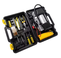 Compresseur d'air portable sans fil 200W à double cylindre, pompe à pneus 150psi avec moniteur de pression pour gonflage d'urgence de voiture, en métal
