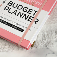 Impression couleur personnalisée 2026 PU couverture rigide budget mensuel Agenda livre d'épargne avec autocollants