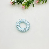 Lot de 100 élastiques à cheveux en spirale de 4 cm à motif floral, style fil téléphonique, accessoires de mode pour cheveux