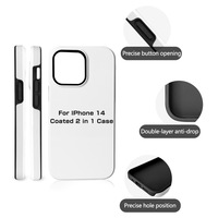 Coques de téléphone en TPU 2-en-1 antichoc et étanches pour sublimation, personnalisables en taille/couleur/logo