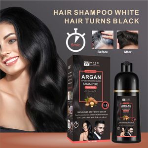 <span class=keywords><strong>Shampoo</strong></span> Colorante all'Olio di Argan 420ml con Estratti Erboristici, Copertura Istantanea dei <span class=keywords><strong>Capelli</strong></span> Grigi a Nero Intenso per Donne, Qualità Premium OEM - Product Image 2