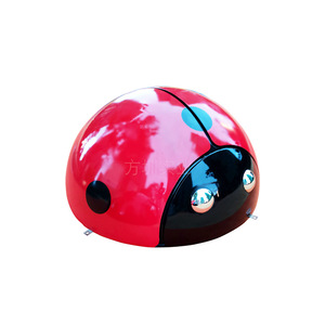 Sculpture de coccinelle en acier inoxydable pour extérieur, ornement de jardin en forme d'animal, finition brillante, à poser au sol - Product Image 5