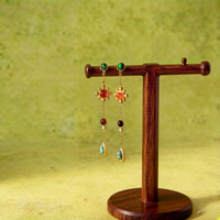 Boucles d'oreilles pendantes à pompon en acier inoxydable plaqué or 18 carats, style rétro tendance, avec pendentif en pierre naturelle (turquoise, œil de tigre, zircon) – Cadeau