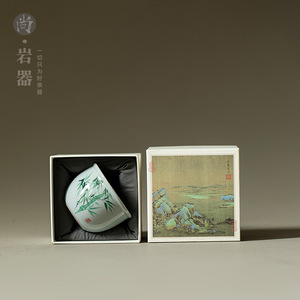 ถ้วยชาเซรามิกเคลือบลายไม้ไผ่ Shangyan ทนความร้อน พร้อมกล่องของขวัญ สำหรับใช้ในบ้านและมอบเป็นของขวัญ - Product Image 3