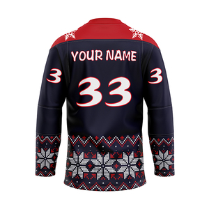 Jersey de hockey sobre hielo reversible personalizado Jersey superior jersey de hockey de vacaciones de Navidad - Product Image 3