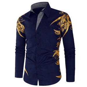 Nueva camisa de hombre Moda Estampado en caliente Impreso Camisa casual un reemplazo de cabello - Product Image 5