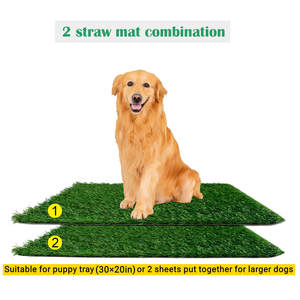 Atmungsaktiver Synthetischer Rasen für Hunde Waschbare Trainingsmatte mit Schale Extra Großer Teppich Kunstrasen Haustier-Trainingszubehör - Product Image 3