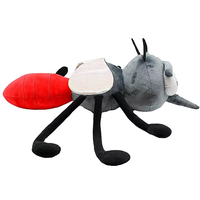 Peluche géante insecte microbien moustique, animal en peluche personnalisé, rembourrage en coton PP, matériau polyester, couette brodée