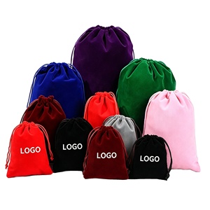 Pochette en velours doux avec cordon de serrage, logo personnalisé, vente en gros, sac en velours avec cordon de serrage, emballage cadeau pour bijoux, pochette de rangement pour montres, sac anti-poussière - Product Image 1