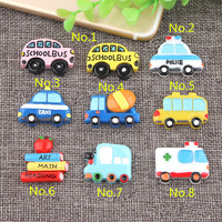 100 pièces Simulation mignon voiture Flatback Cabochon bricolage artisanat Scrapbooking Fit téléphone résine décoration accessoires Slime breloques