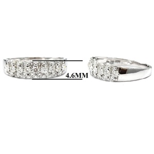 Vente en gros directe de bijoux de luxe prix usine 18k or blanc haute qualité diamant demi-voie bagues pour femmes fête de mariage - Product Image 1