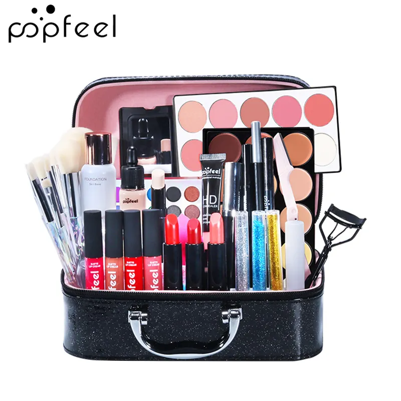 Best Selling All In One Essential Blend Makeup Kit Profesional Beauty Makeup Sets Box Cosmetic Bag Beginners Makeup Kits