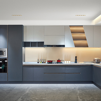 CASALANDER Ensemble de rangement mural modulaire en bois laqué de luxe moderne pour cuisine, idéal pour hôtels et appartements