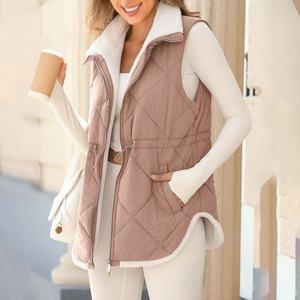 <span class=keywords><strong>Chaleco</strong></span> de Invierno <span class=keywords><strong>Acolchado</strong></span> Ligero sin Mangas para <span class=keywords><strong>Mujer</strong></span>, con Cuello Alto y Forro de Sherpa, Venta al Por Mayor Personalizada - Product Image 5