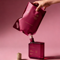Pochette souple personnalisée avec bec verseur et couvercle à vis, emballage de pochette à bec verseur pour soins de la peau, pochette de recharge pour cosmétiques