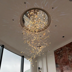 Home Large Hanging Lamp Fixture for Living Room Modern Pendant <b>Light</b> Luxury <b>Crystal</b> <b>Chandelier</b> Restaurant HM-C8623 Butterfly Lig - Product Image 1